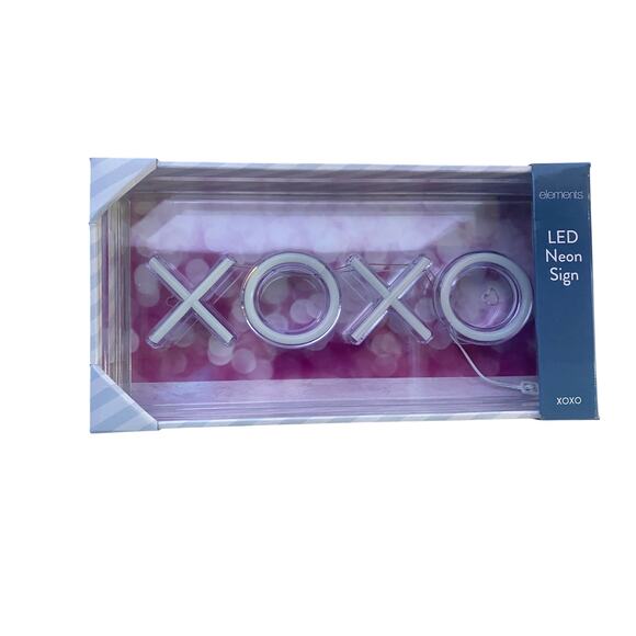 Elements LED Neon Hug Kiss XOXO Hot Pink Light-Up Sign Clear Acrylic New - Picture 7 of 7